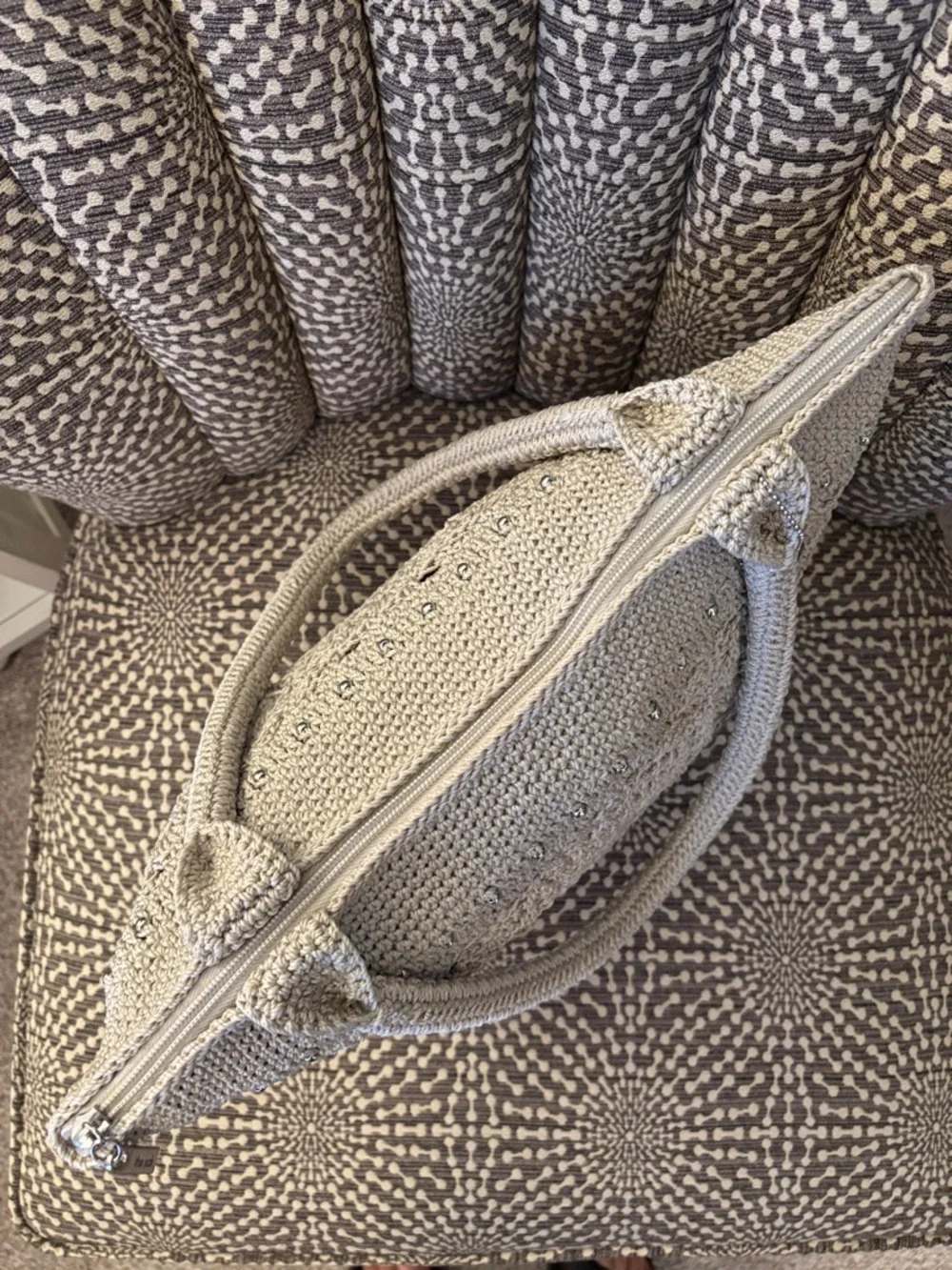The Sak Crafted Classics Tote Crochet Natural Medallion Everyday Shoulder Bag - Picture 4 of 16